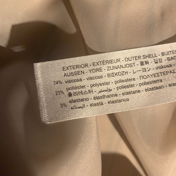 NWT. Zara Beige Striped Oversized Double Breasted Full Cut Blazer. Size S. - Picture 10 of 11